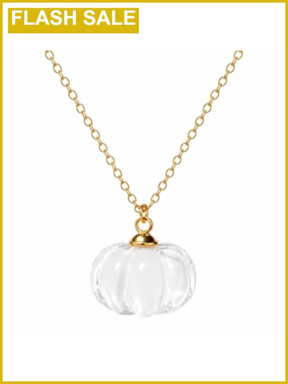 Pumpkin Pendant Necklace Copper Cable Chain Fall Thanksgiving Jewelry